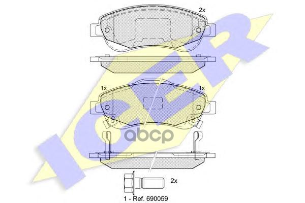 

Колодки Дисковые Передние Honda Cr-V 2.0/2.2D/2.4 06> 181887