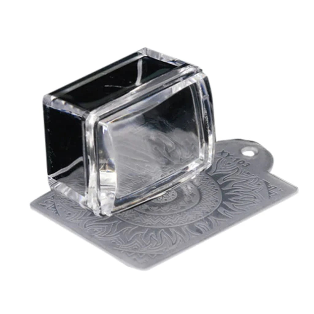 Штамп для стемпинга Uprettego прямоугольный, прозрачный