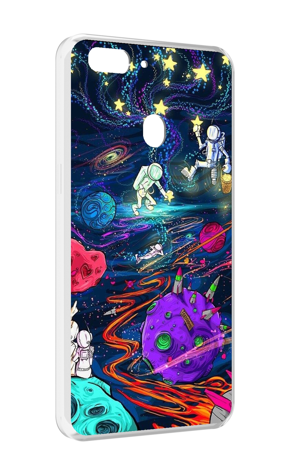 

Чехол MyPads красочный космос для Oppo Realme 2, Прозрачный, Tocco