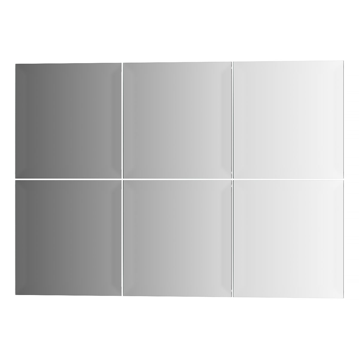 

Зеркальная плитка с фацетом 15 mm - 6 шт Evoform BY 1525 15x15см, Серебристый, BY 1525