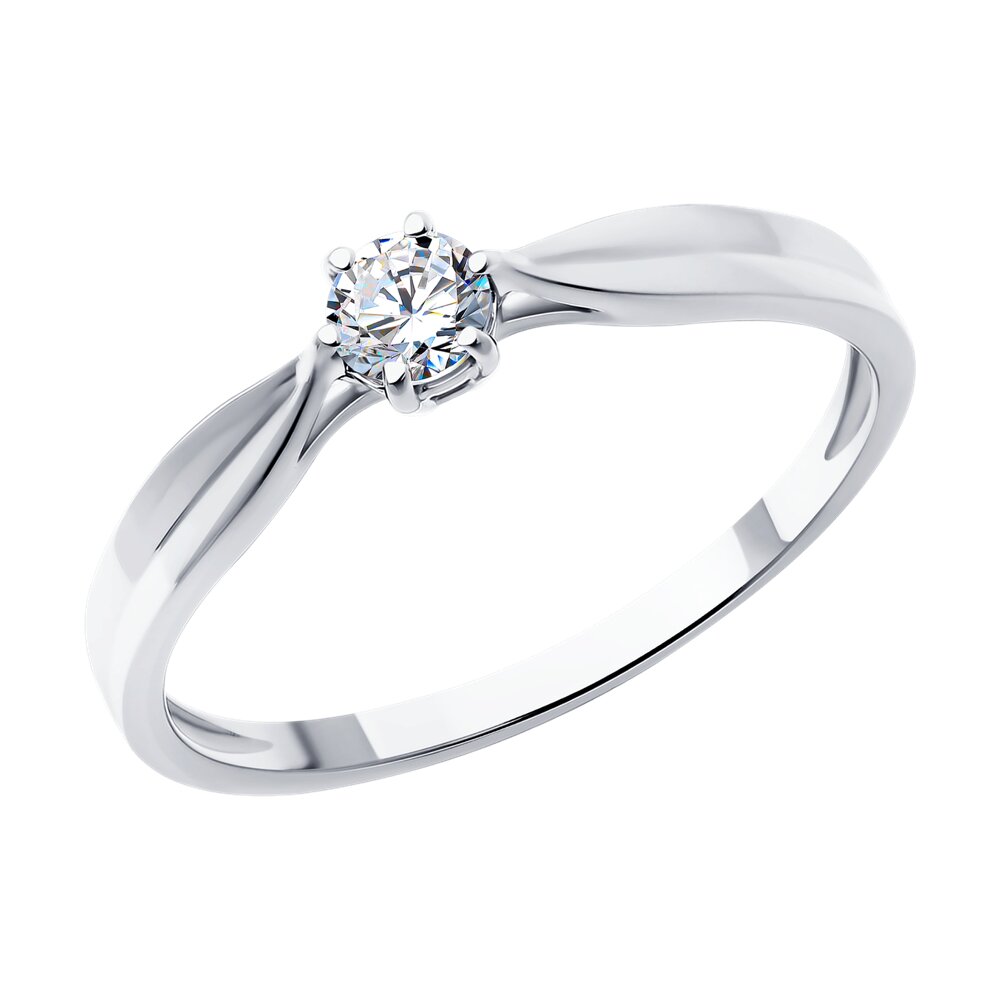 

Кольцо из золота р.  SOKOLOV Diamonds 1012620-3, бриллиант, 1012620-3