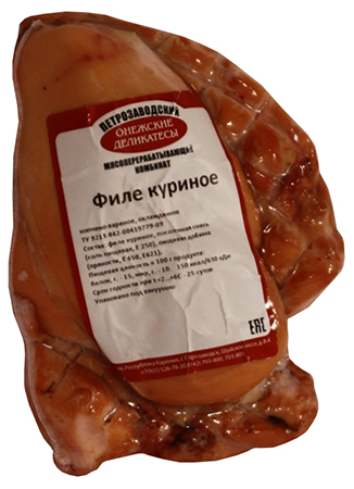 

Филе куриное варено-копченое Онежские деликатесы