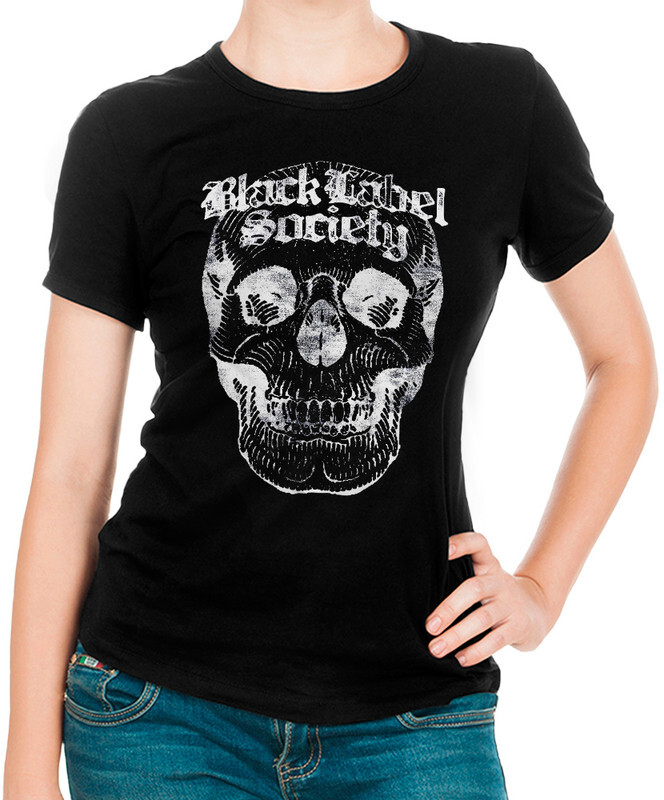 фото Футболка женская design heroes череп black label society черная 2xl