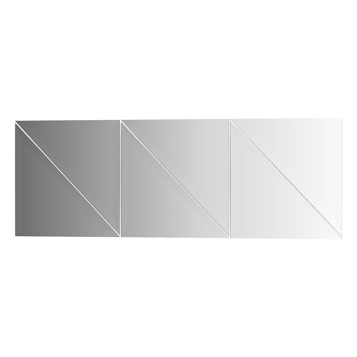 Зеркальная плитка с фацетом 15 mm - 6 шт  Evoform BY 1541 25x25см