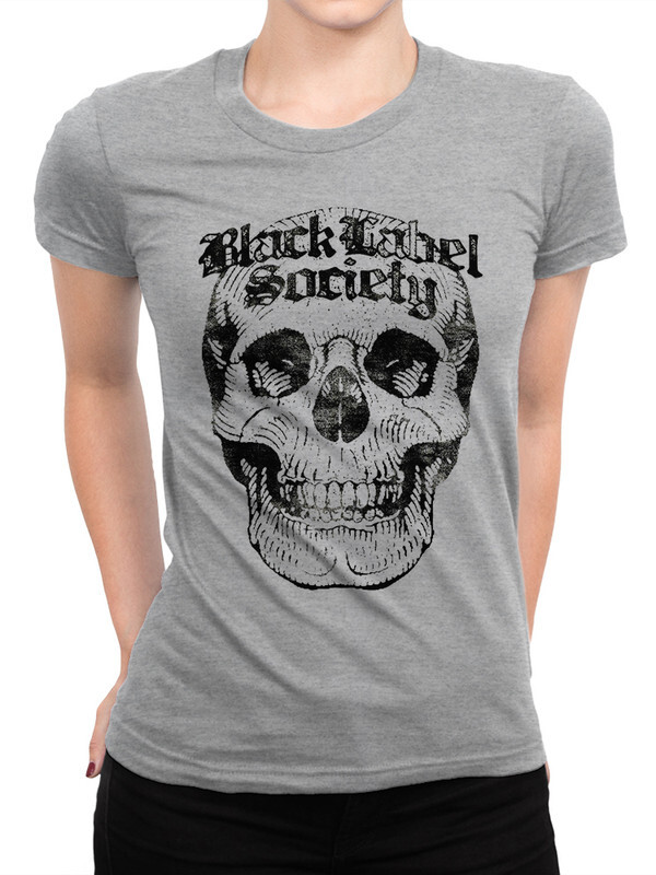 фото Футболка женская design heroes череп black label society серая 2xl