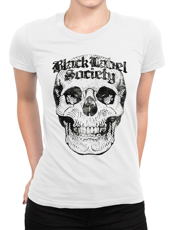 фото Футболка женская design heroes череп black label society белая 3xl