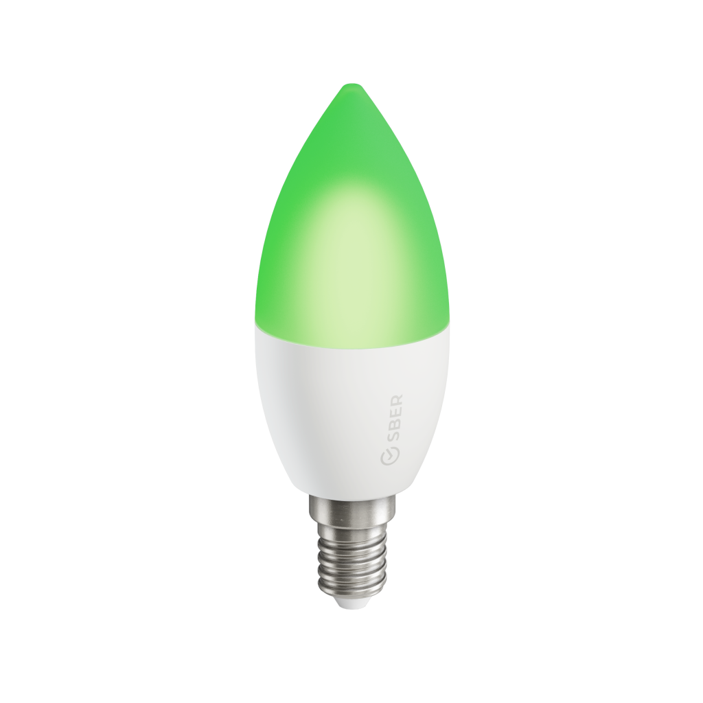 Умная лампа C37 СБЕР/SBER (цоколь E14): LED/RGB/CCT/DIM/WiFi/Bluetooth