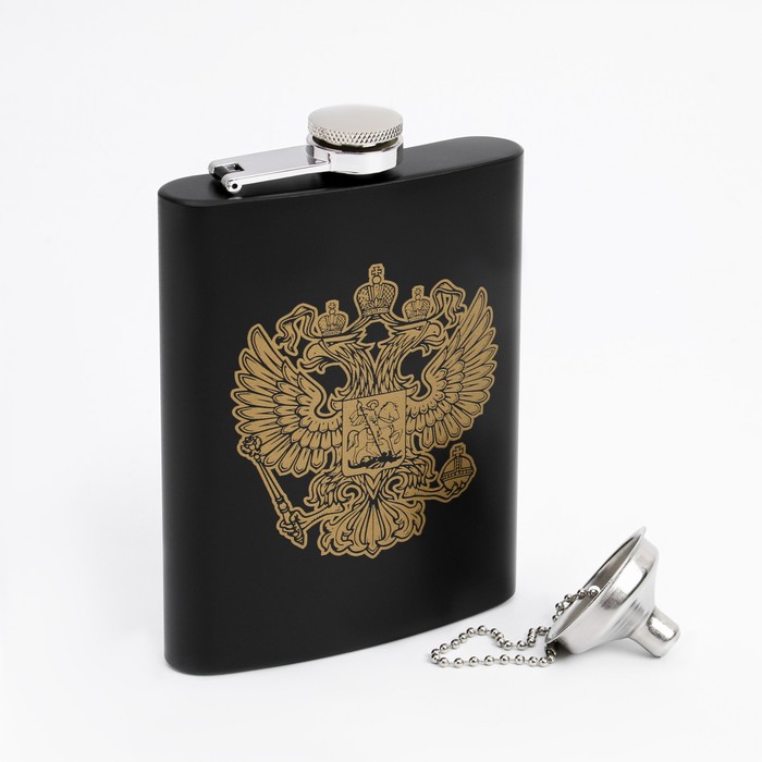

Фляжка Герб 240 мл, 13.5 х 9 х 2 см, воронка в комплекте