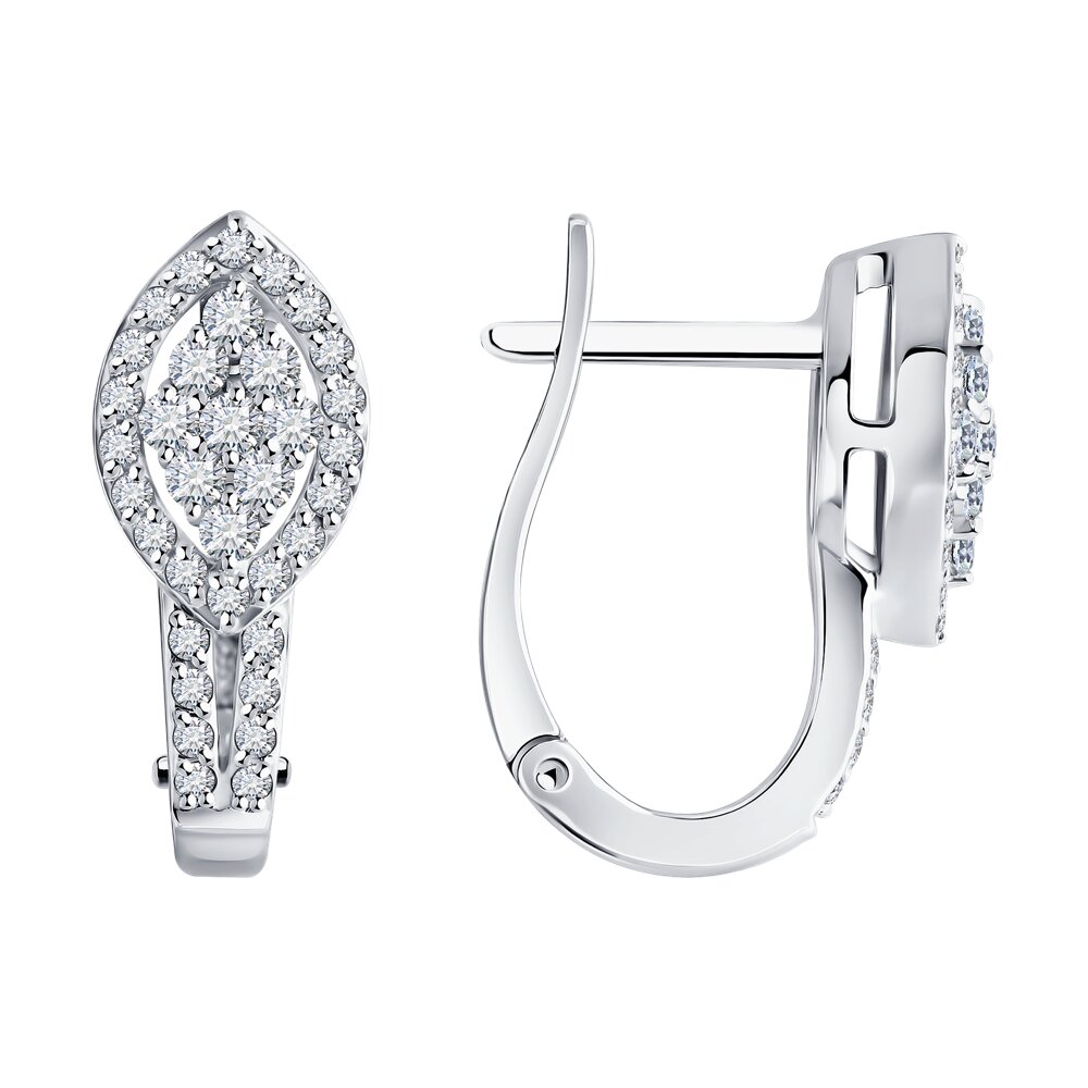

Серьги из белого золота SOKOLOV Diamonds 1022213-3, бриллиант, 1022213-3