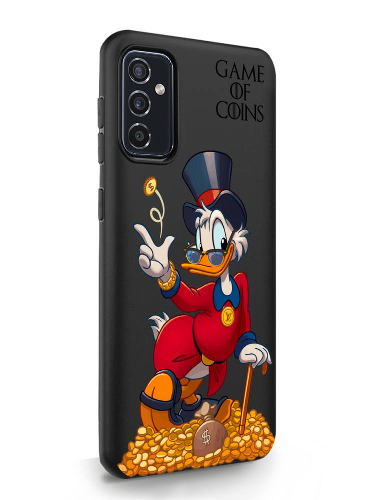 

Чехол MustHaveCase Samsung Galaxy M52 Богатая Утка Игра монет черный, Samsung Galaxy M52 Богатая Утка Игра монет