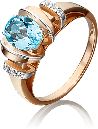 

Кольцо из красного золота р.  PLATINA jewelry 01-5315-00-201-1110-57, топаз, 01-5315-00-201-1110-57