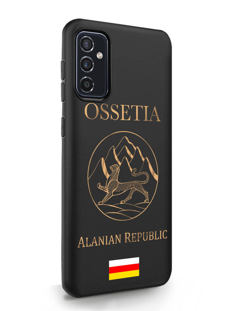 

Чехол MustHaveCase Samsung Galaxy M52 Золотой Герб Северной Осетии черный, Samsung Galaxy M52 Золотой Герб Северной Осетии