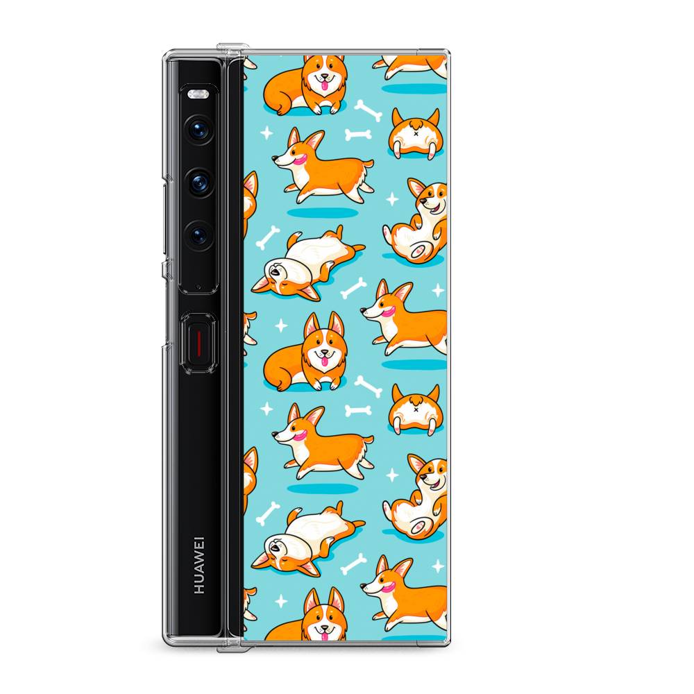 

Силиконовый чехол "Веселые корги" на Huawei Mate Xs 2 / Хуавеи Мате Xs 2