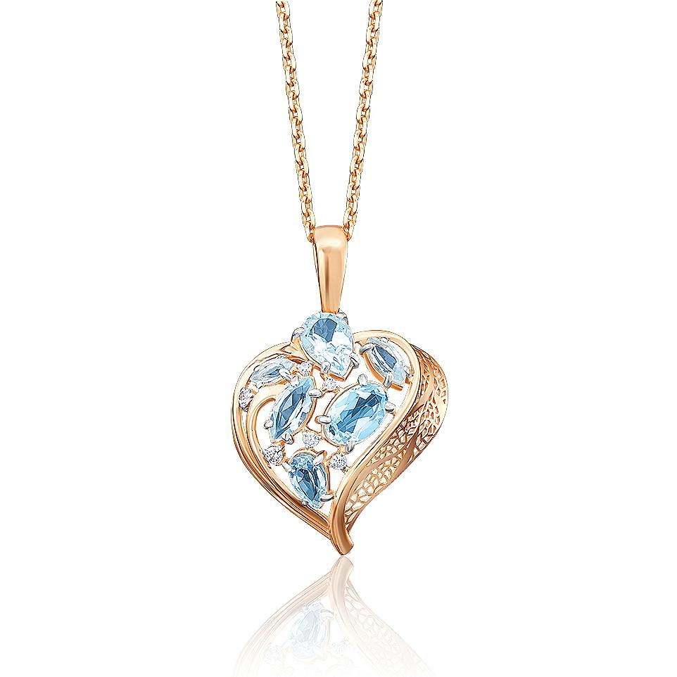 

Кулон из красного золота PLATINA jewelry 03-2581-00-207-1110-46, фианит/топаз, 03-2581-00-207-1110-46