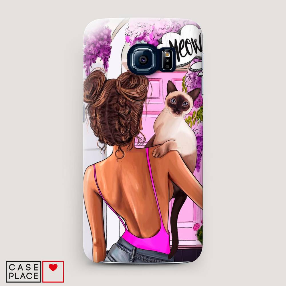 

Чехол Awog "Девушка с кошкой" для Samsung Galaxy S6, 24320-5