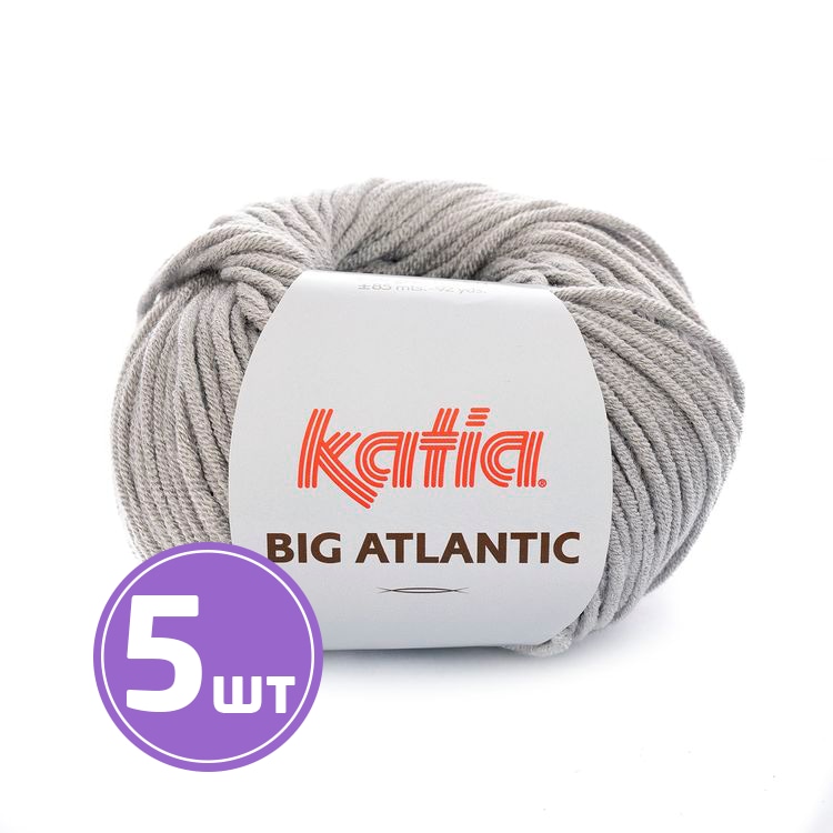 

Пряжа Katia Big Atlantic (105), светло-серый, 5 шт. по 50 г