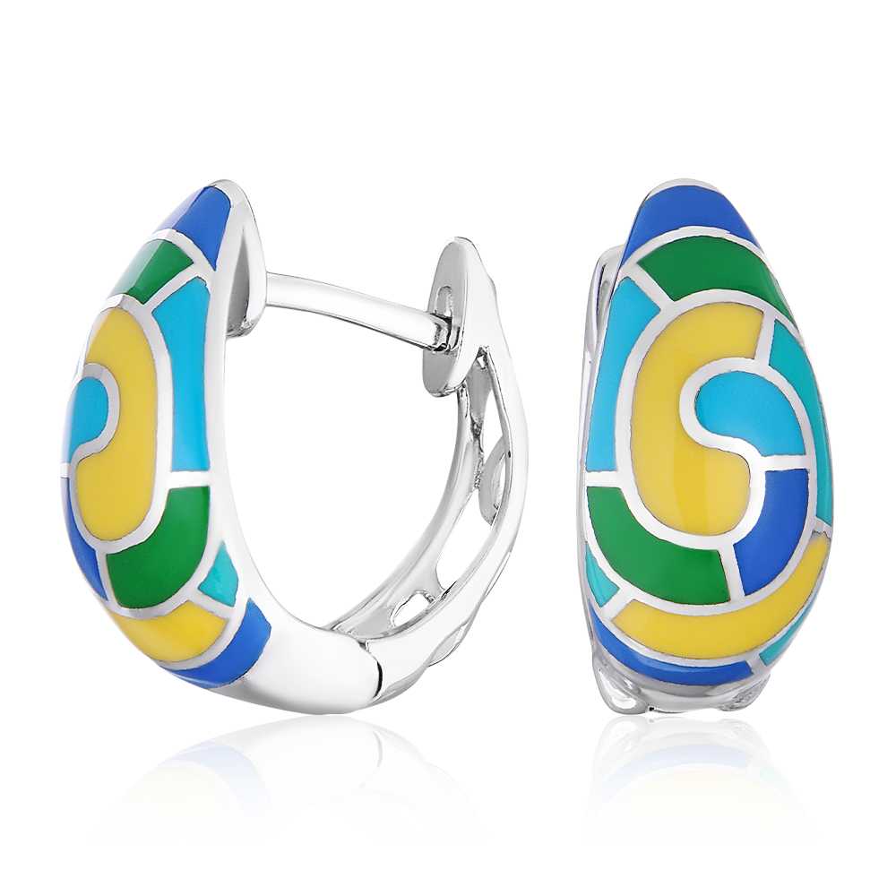 

Серьги из серебра с эмалью ЮВЕЛИР КАРАТ E305590ENA