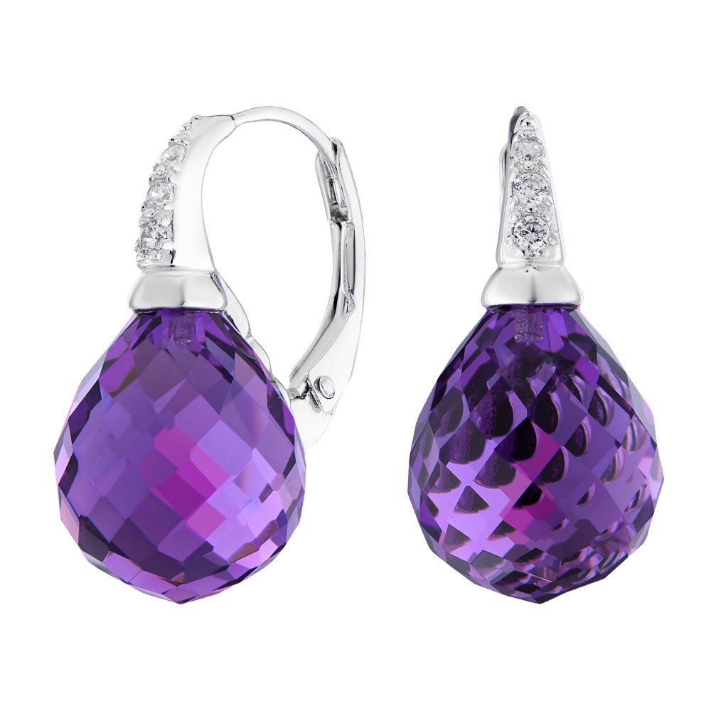 

Серьги из серебра с фианитами ЮВЕЛИР КАРАТ E-833PU, E-833PU