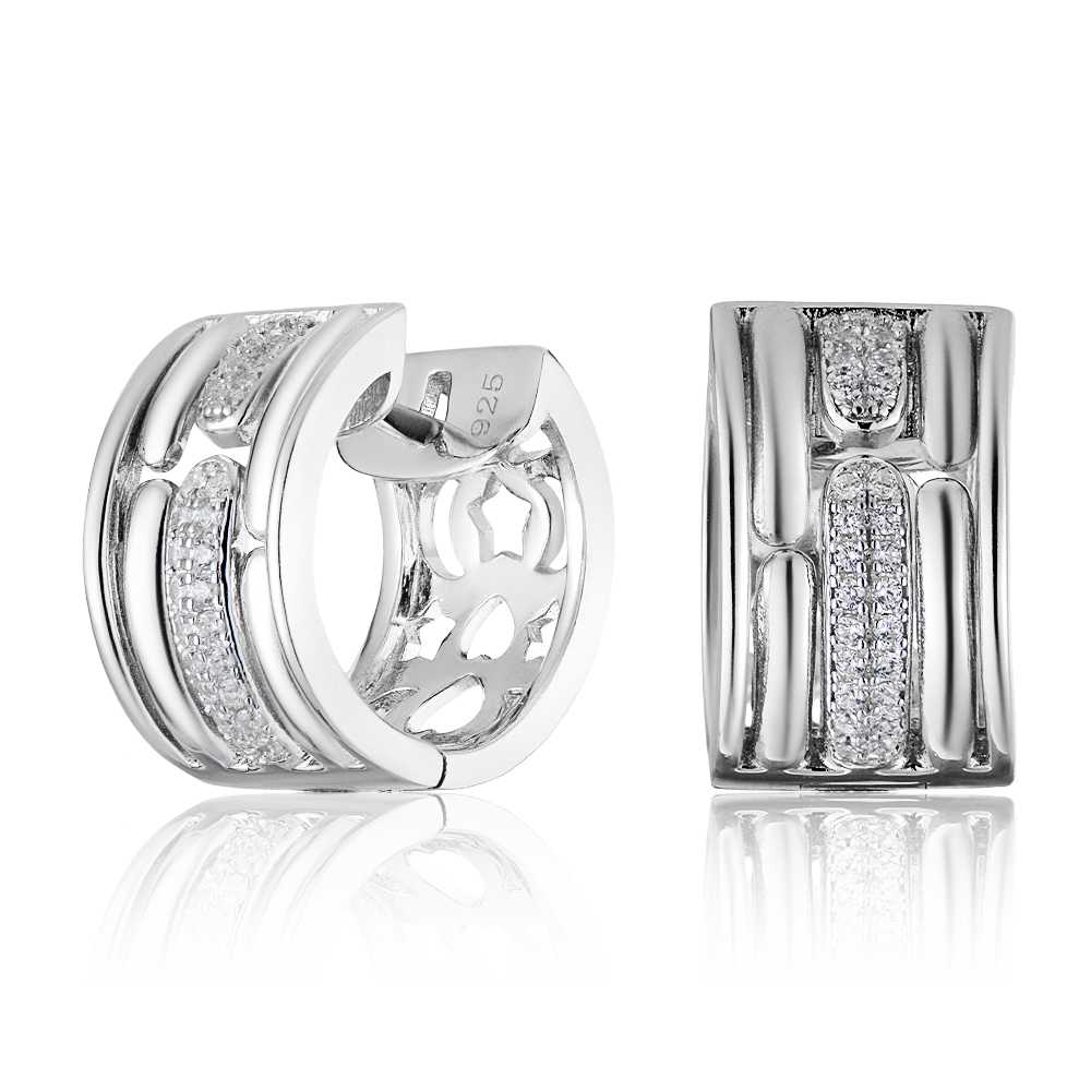

Серьги из серебра с фианитами ЮВЕЛИР КАРАТ SE33793-BW