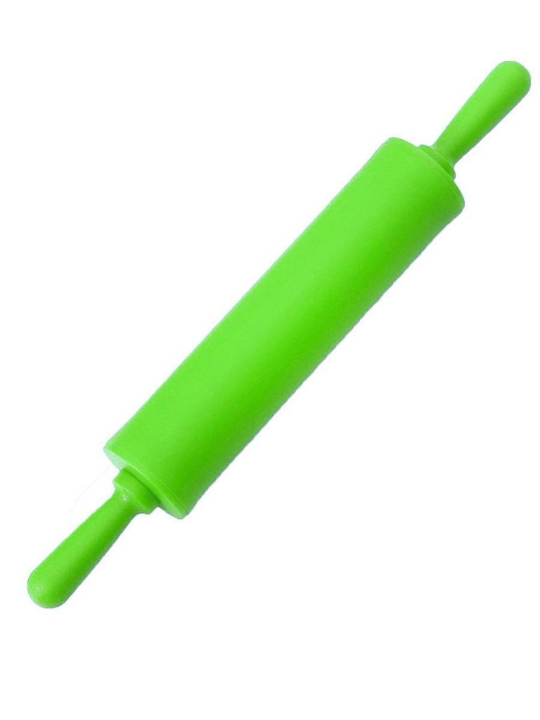 

Силиконовая скалка с вращающимися ручками, 17.5 см (Цвет: Зеленый ), 04124104