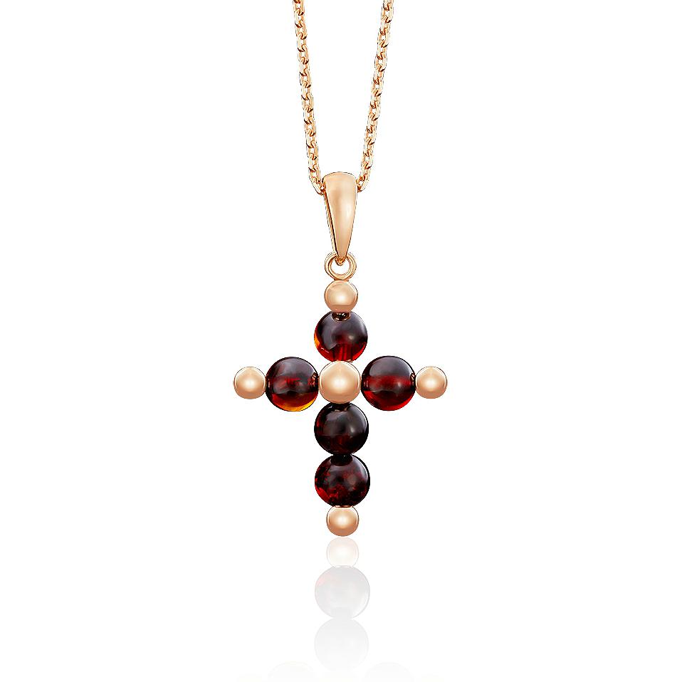 

Кулон из красного золота PLATINA jewelry 03-2685-00-271-1110-46, янтарь, 03-2685-00-271-1110-46