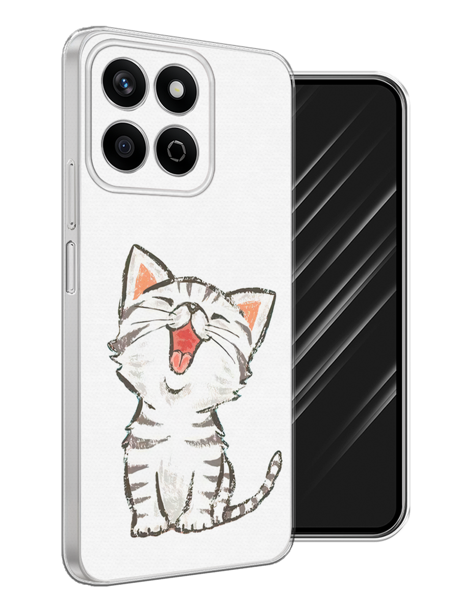

Чехол Awog на Honor X7c "Котенок рисованный", Серый;белый, 6125250-1