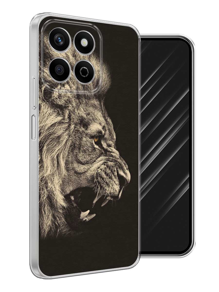 

Чехол Awog на Honor X7c "Львиный рык 2", Бежевый;черный, 6125250-1