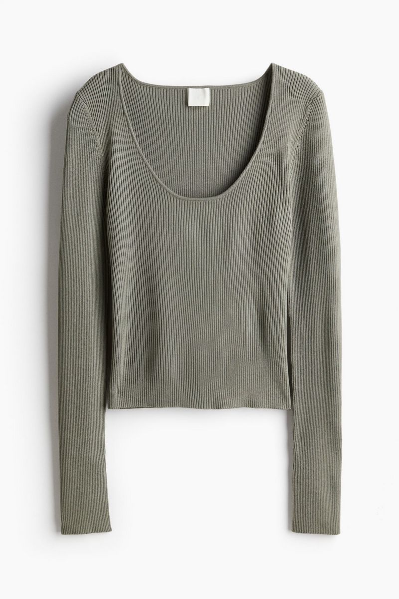 

Джемпер женский H&M 1209830 хаки XS, 1209830