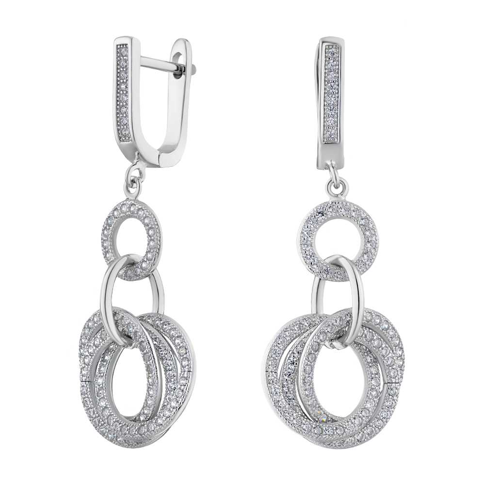 

Серьги из серебра с фианитами ЮВЕЛИР КАРАТ B12249-E