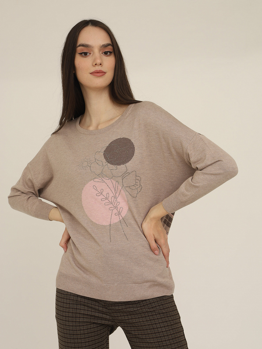 

Джемпер женский Glenfield D21GC351D-35E_бежевый_XL, D21GC351D-35E