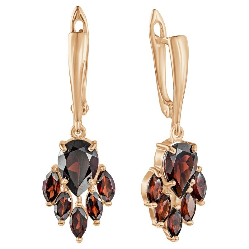 

Серьги из серебра с гранатом LAZURIT-ONLINE 8336PG, 8336PG