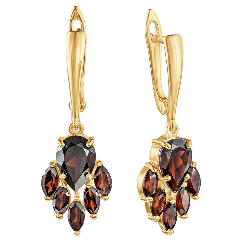 

Серьги из серебра с гранатом LAZURIT-ONLINE 8336YG, 8336YG