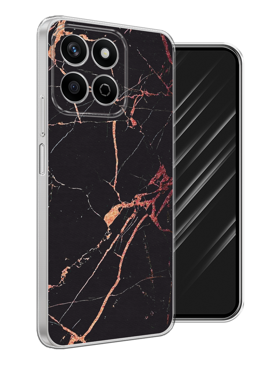 

Чехол Awog на Honor X7c "Мрамор розовое золото", Черный;розовый, 6125250-1