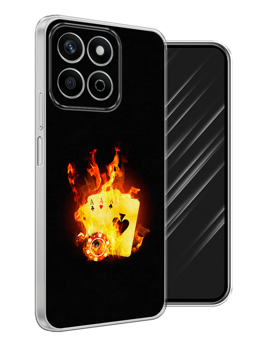 

Чехол Awog на Honor X7c "Горящие карты", Черный;оранжевый, 6125250-1