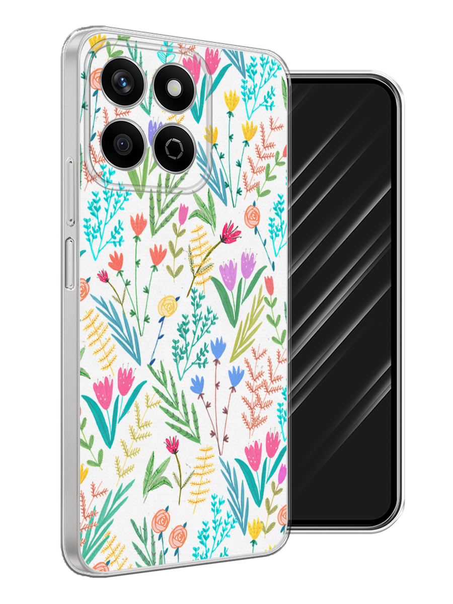 

Чехол Awog на Honor X7c "Полевые цветы рисунок", Белый;зеленый, 6125250-1