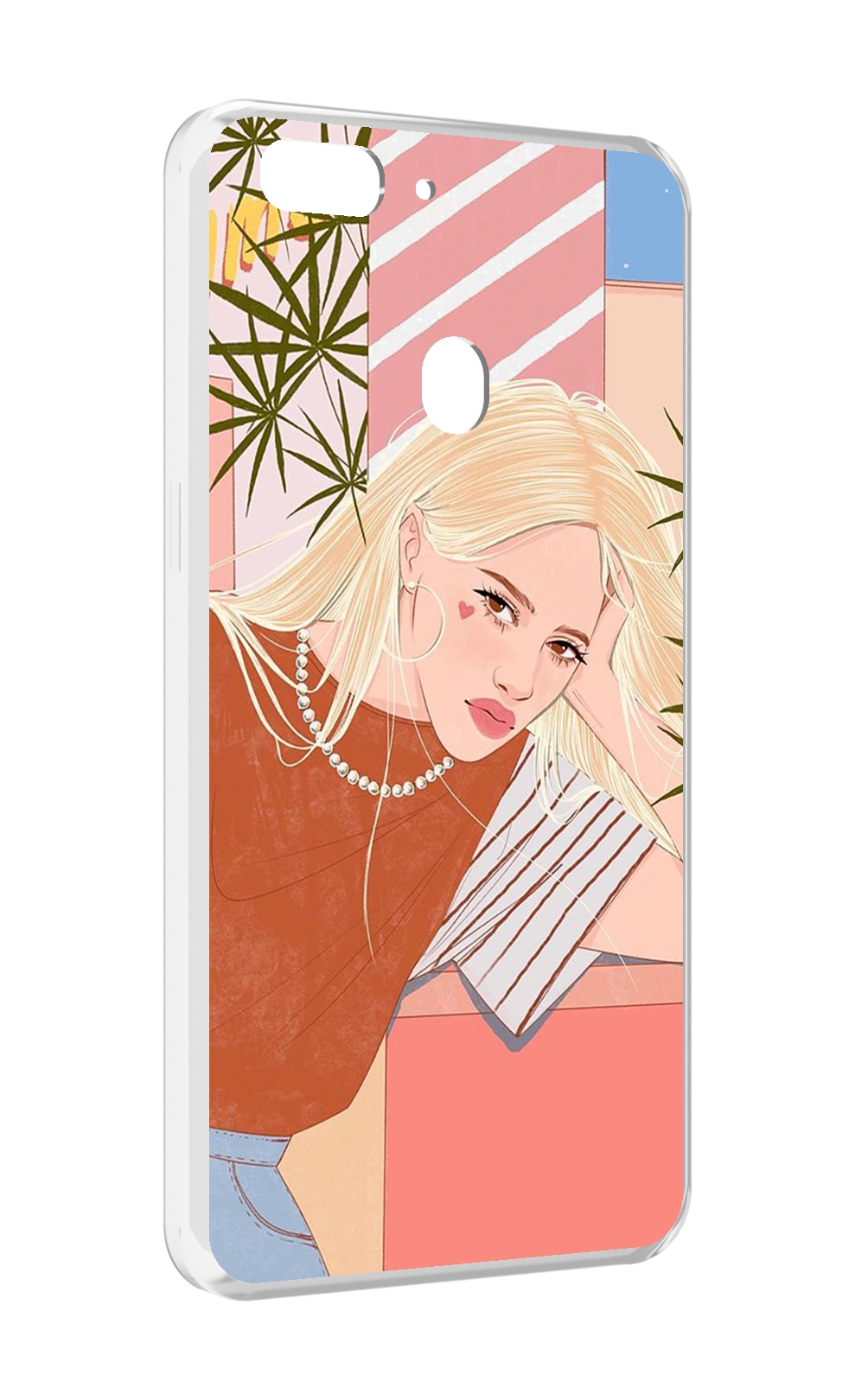

Чехол MyPads летняя-девочка женский для Oppo Realme 2, Прозрачный, Tocco