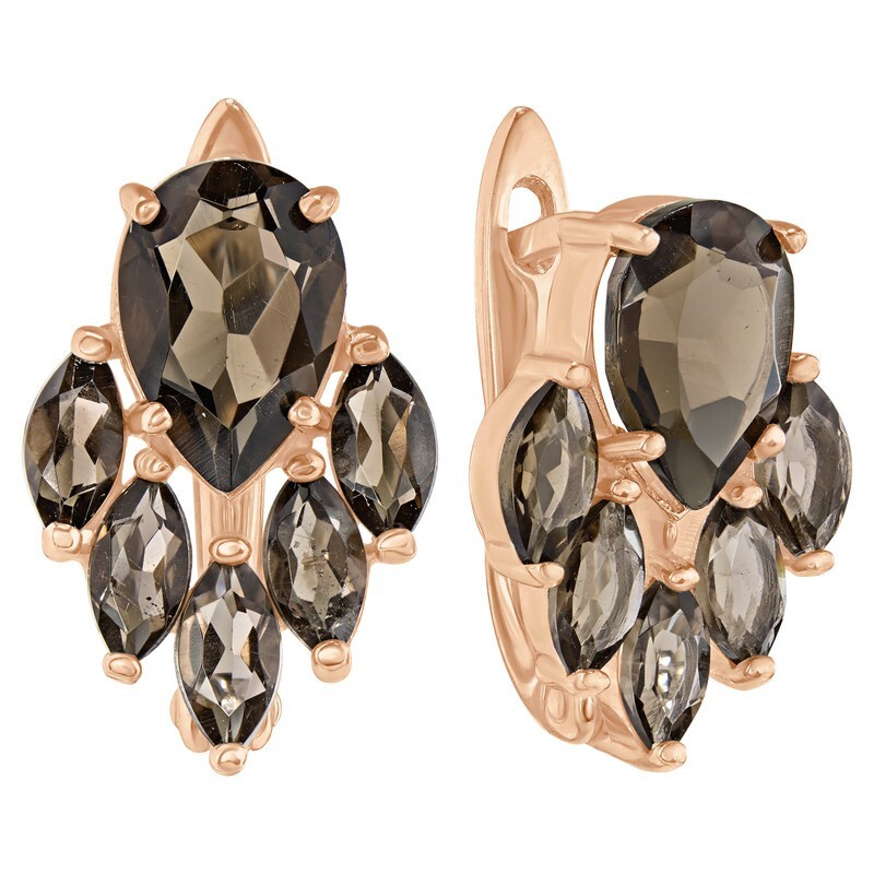 

Серьги из серебра с раухтопазом LAZURIT-ONLINE 8337RG, 8337RG