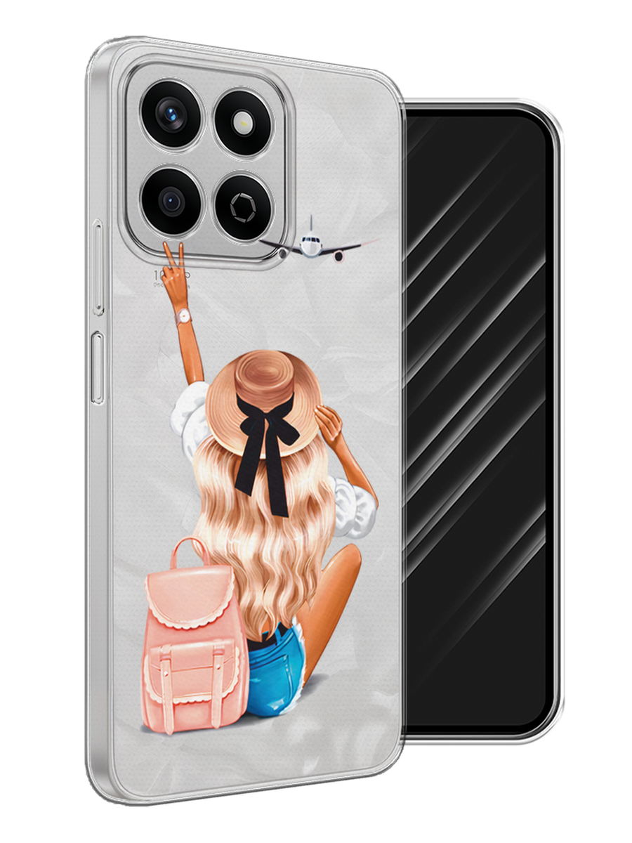 

Чехол Awog на Honor X7c "Автостопом самолетом", Бежевый;белый, 6125250-1