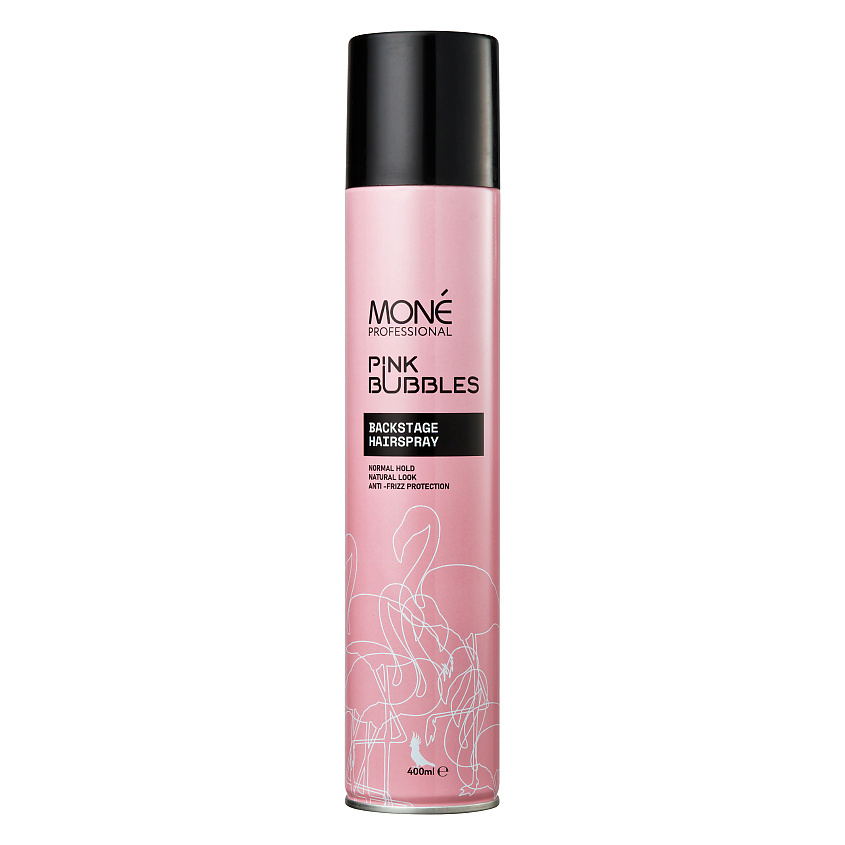 Лак для укладки волос Mone Professional Pink Bubbles Backstage средней фиксации 400 мл 2361₽