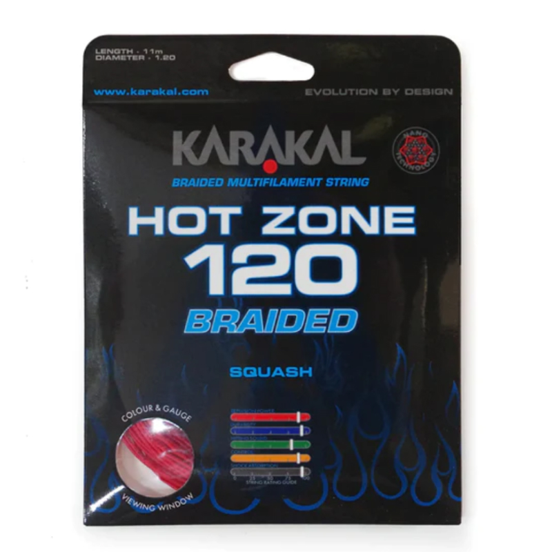 Струна для сквоша Karakal 11m Hot Zone, Red, 1.20