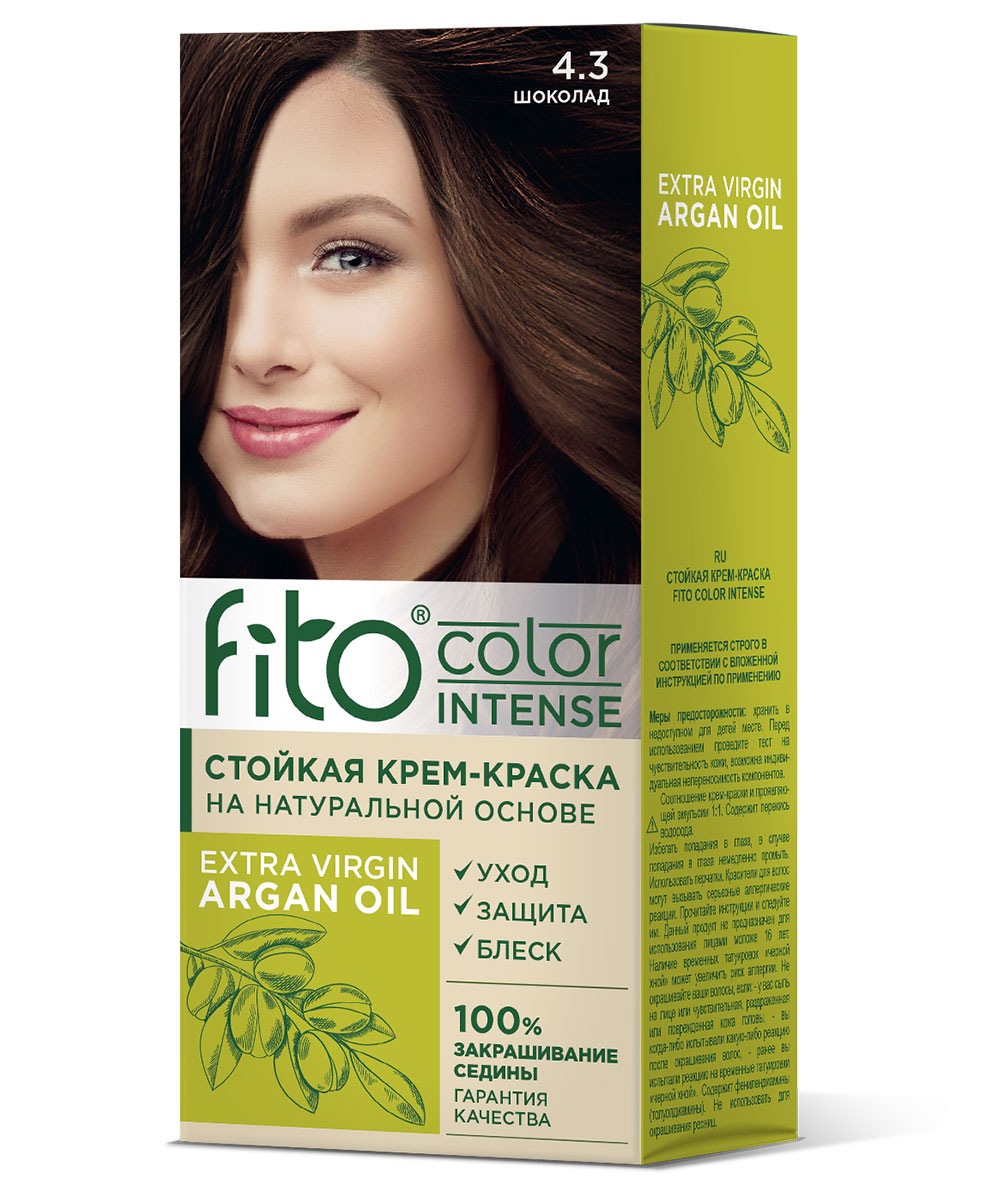 

Крем-краска для волос Fito косметик Fito Color Intense стойкая, тон 4.3 Шоколад, 115 мл, Коричневый