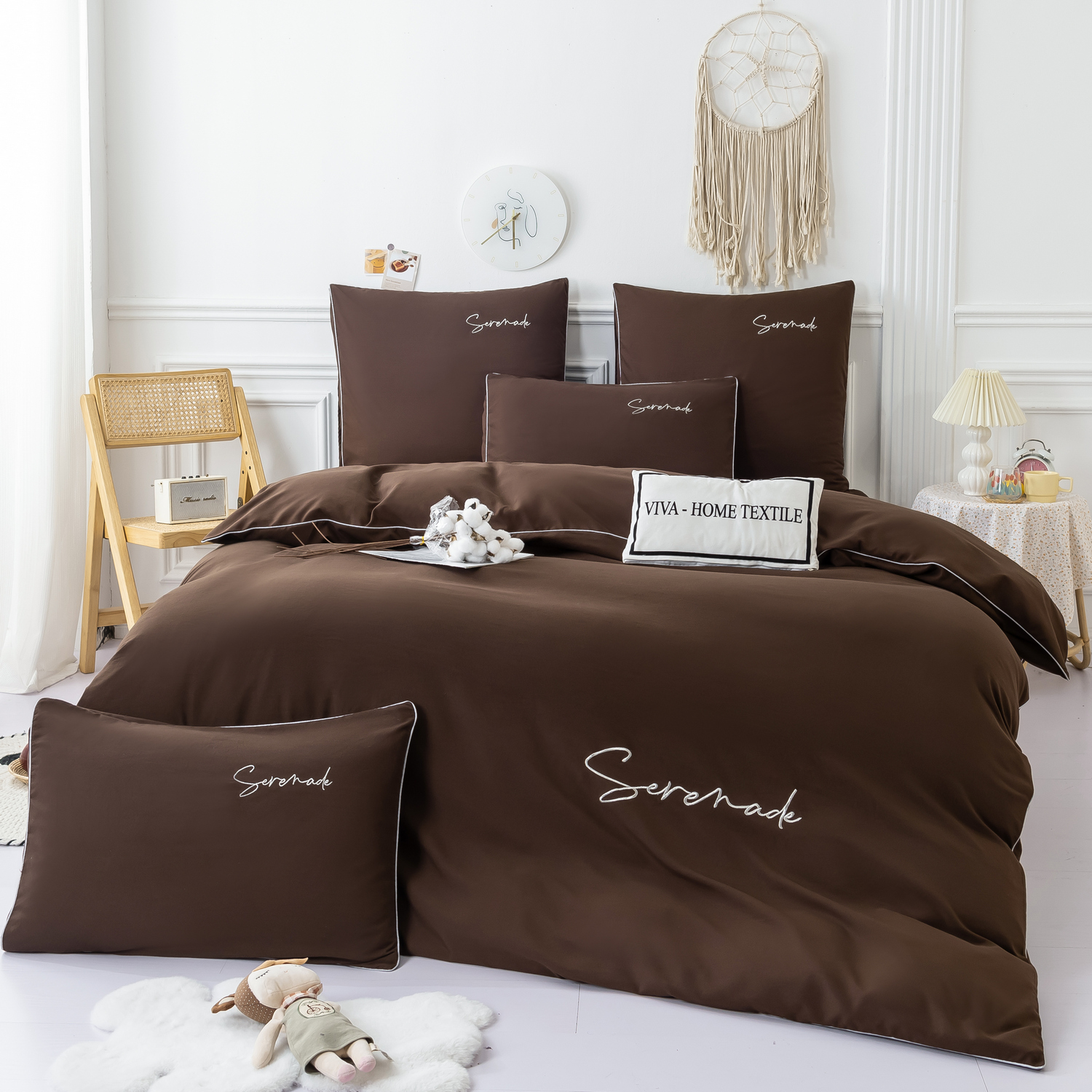 

Комплект постельного белья VIVA-HOME TEXTILE Семейный, сатин хлопок, CH