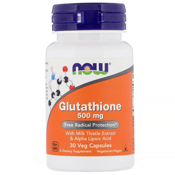 Купить Glutathione NOW 500 мг капсулы 30 шт.