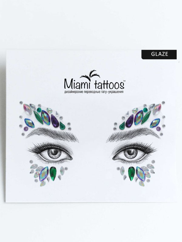 

Кристаллы для лица Miami Tattoos "Glaze" (Цв: Разноцветный )