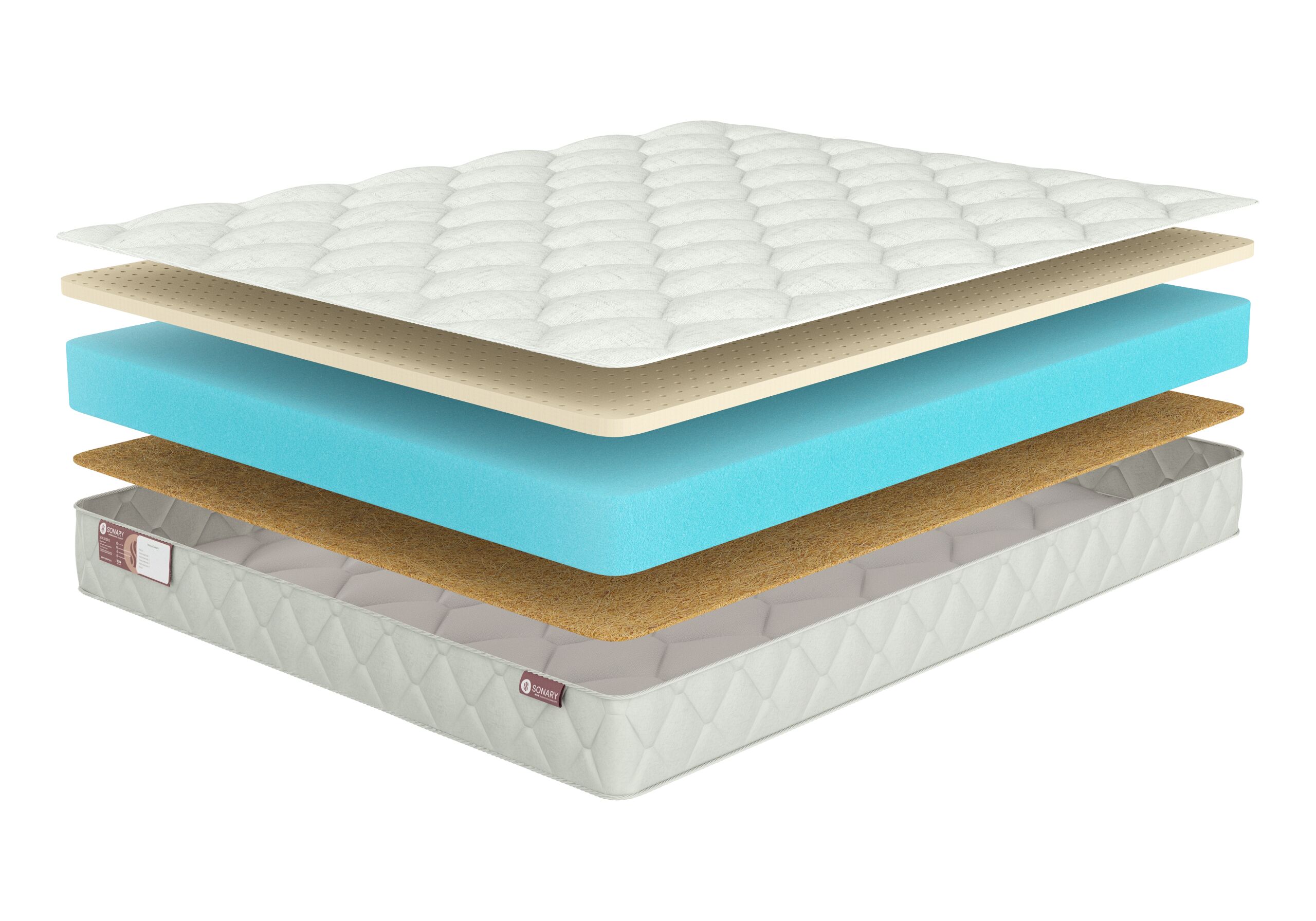 

Матрас Sonary Solid Baffin 165х220, Белый, Baffin