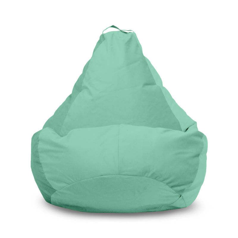 Кресло-мешок Pufon Груша XXXL, микровелюр, лазурный