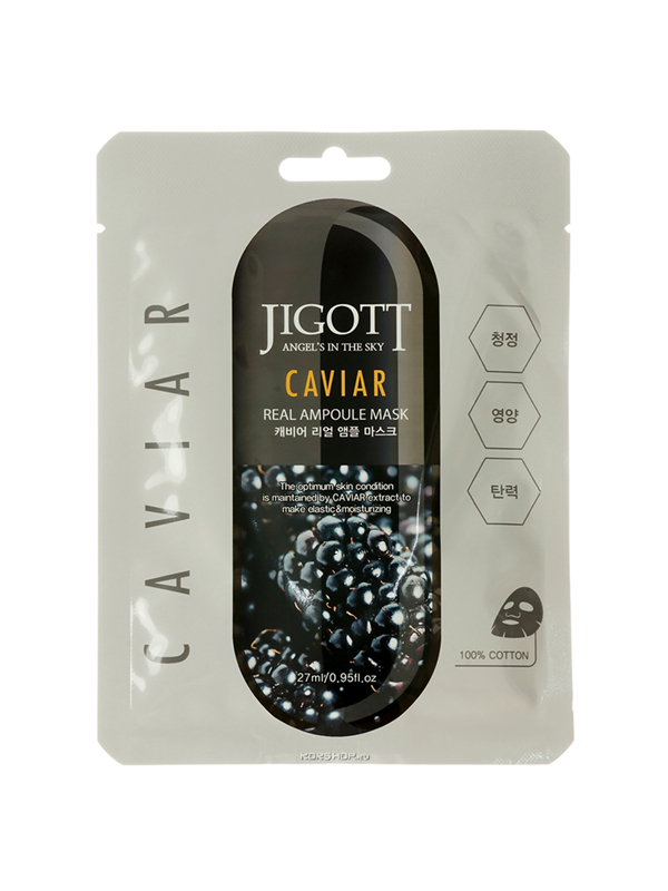 

Маска тканевая с экстрактом икры Ampoule Mask Jigott,27 мл (Цв: n/a)