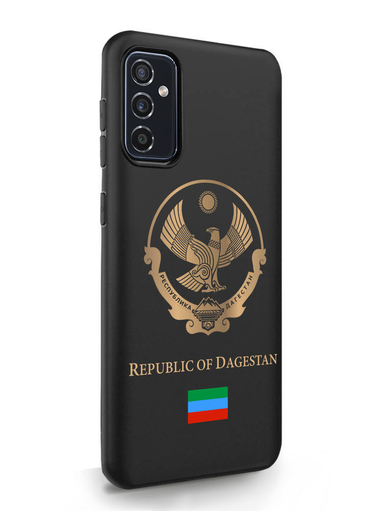 Чехол SignumCase Samsung Galaxy M52 Золотой Герб Дагестана черный