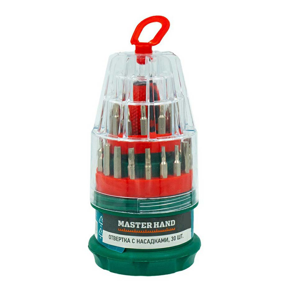 

Отвертка Master Hand с насадками 30 шт в ассортименте