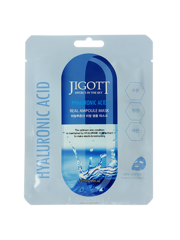 

Маска тканевая с гиалуроновой кислотой Ampoule Mask Jigott, 27 мл (Цв: n/a)
